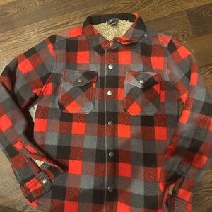 Eddie Bauer Red and Black Checkered Jacket